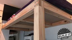 Our becks queen size loft bed gives you plenty of sleeping space for taller kids, teenagers, or adults and is also perfect for vacation homes or cabins. Loft Bed Construction Diy Build It Yourself 4k Youtube