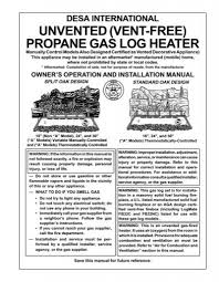Vent Free Propane Gas Log Heater Desa