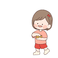 豆まきをする女の子の動くイラスト | うごかわっ