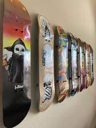 Skateboard Deck Display Floating Wall