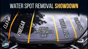The easiest way to remove hard water from windows. Water Spot Removal What Works Best Product Comparison Youtube