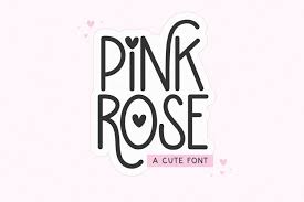 pink rose cute valentine s day font