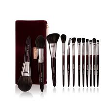 12pcs makeup brush set with zipper bag