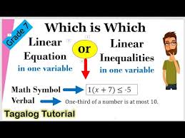 Linear Equation Or Inequalities In One