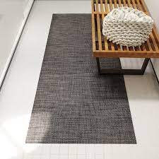 chilewich basketweave floor mat carbon