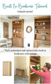 build built in bookcases with cabinets