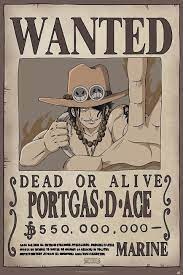 Poster One Piece - Wanted Ace | Wall Art, Gifts & Merchandise | Europosters