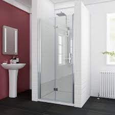 elegant bifold shower door 900mm glass