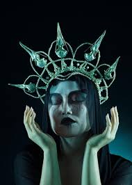 photo makeup dark art and queen woman