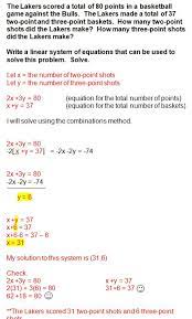 solving system of equations word problems