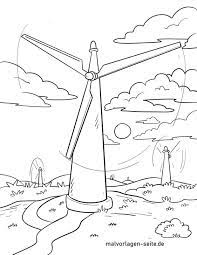As is well known creative activities play an important role in child development. Coloring Page Wind Turbine Wind Energy And Wind Turbines Environmental Protection