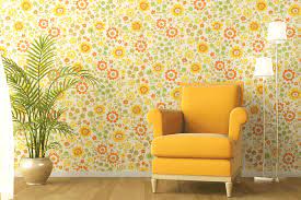 what wallpaper goes with yellow walls