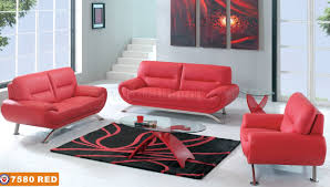 contemporary red leather 7580 sofa with
