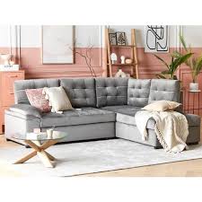 L Shaped Velvet Corner Sofa Bed 4