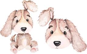 cão pintado em watercolor.brown fofo puppy.cute branco engraçado dog.animal  pet aquarela. 11844939 Vetor no Vecteezy