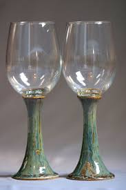 Handcrafted Pottery Wine Glass Set
