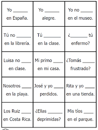 Free Set Of Printable Cards To Practice The Spanish Verbs