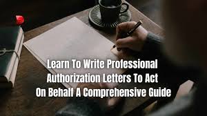 how to write authorization letters to