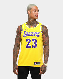 Authentic los angeles lakers jerseys are at the official online store of the national basketball we have the official la lakers jerseys from nike and fanatics authentic in all the sizes, colors, and. Nike Los Angeles Lakers Lebron James 23 Icon Edition Swingman Nba Jersey Yellow Purple White Culture Kings