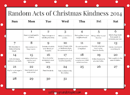 Random Acts Of Christmas Kindness Printable Advent Calendar