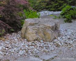 boulders and pea gravel