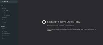 error blocked by x frame options