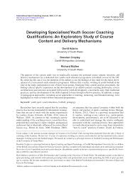 Its beats other sports by a mile. Pdf Developing Specialised Youth Soccer Coaching Qualifications An Exploratory Study Of Course Content And Delivery Mechanisms
