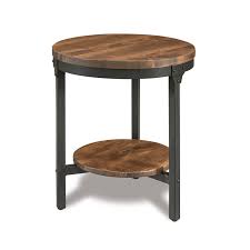 End Table Steel Wood Amish Furniture