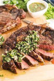 Combine the cilantro, parsley, oregano, and garlic in a food processor and pulse until finely chopped. Grilled Steak With Chimichurri Sauuce Lemon Blossoms