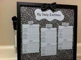 Daily Routines Chore Chart Using Dry Erase Marker With