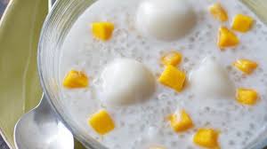 tapioca pearls with coconut milk and
