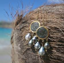 trésors de st barth 24k gold earrings