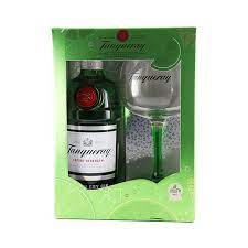 tanqueray london dry gingift set with gl