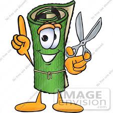 clip art graphic of a rolled green