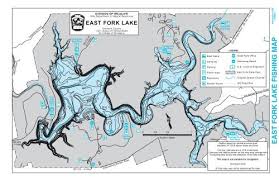 east fork lake fishing map ohio