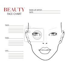 beauty face chart beautiful woman with