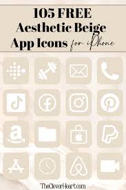 beige app icons for your iphone