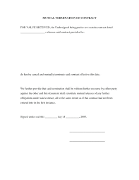 Termination Of Agreement Letter Service Contract Termination Letter