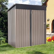 metal shed with single lockable door
