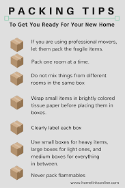 Packing Tips For A Smoother Moving Process Home Links Online