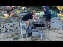 Filling Retaining Wall With Concrete