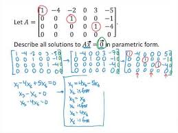 linear algebra example parametric