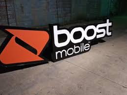 boost mobile light up sign in