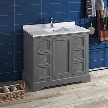 * valid on select products. Fresca Windsor Single 40 Inch Transitional Bathroom Vanity Gray Textured