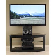 Shop for tv stand 65 inch online at target. Transdeco Glass Tv Stand With Mount For 35 To 80 Inch Screens Black Td600b