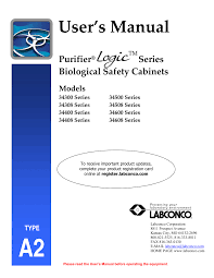 user manual of labconco biosafety cabinets
