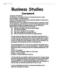 Business Studies Edexcel Coursework   GCSE Business Studies     