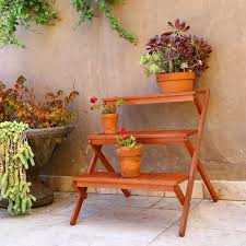 Wood Garden Plant Stand Zhy02749303