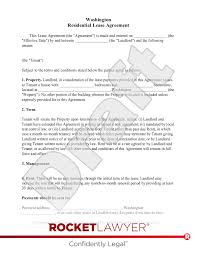 washington lease agreement template
