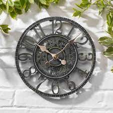 Verdigris Garden Wall Clock Savvysurf